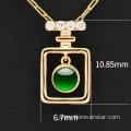 Perfume Bottle Shape Jadeite Pendant necklace